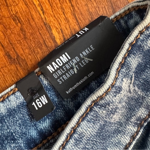 Kut From the Kloth Naomi Girlfriend Ankle Straight Leg Distressed Jeans - Picture 7 of 15
